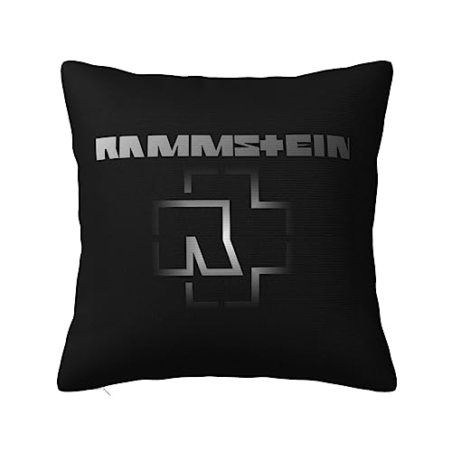 KWQDOZF Ram-m-Stein Dekokissenbezüge schwarz und cremeweiß Kissenbezüge Couch-Dekoration 18"x18" von KWQDOZF