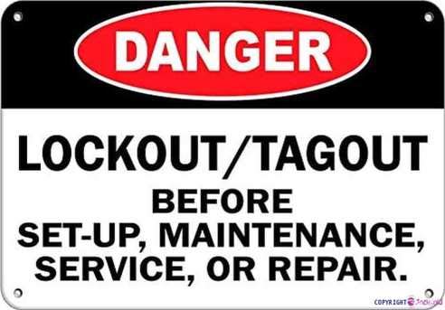 KWQDOZF Straßenschild Warnschild Metalldose Gefahr Lockout/Tagout Betriebsgefahr Gefahr S 8x12 Zoll Dekor Aluminium Wand Büro Schilder für Außen & Innen Schild von KWQDOZF