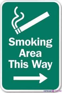 KWQDOZF Straßenschild Warnschild Raucherbereich Hier entlang (Grafik & Rechtspfeil) Metall Blechschild Wandkunst Dekor Sicherheitswarnschilder für Außen- und Innenbereich Büroschild 8x12 Zoll von KWQDOZF