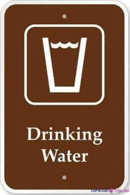KWQDOZF Straßenschild Warnschild Trinkwasser (Grafik) Aluminium Metall für Wanddekoration 8x12 Zoll Büroschilder Außen- und Innenblechschild von KWQDOZF