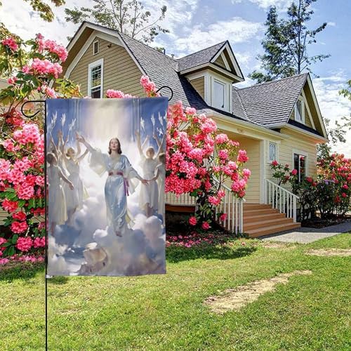 Light Before Heaven Style Eine doppelseitige Gartenflagge, 28 x 40 Zoll, Hof-Außendekoration von KWQDOZF