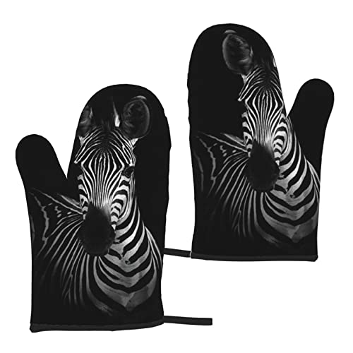 Mikrowellenhandschuhe 2er Sets Zebra Ofenhandschuhe und Topflappen zum BBQ Kochen Backen Grillen Mikrowelle Frühling Sommer Mikrowellenhandschuhe 2er Sets Zebra Ofenhandschuhe und Topflappen zum BBQ Kochen Backen Grillen Mikrowelle Frühling Sommer von KWQDOZF