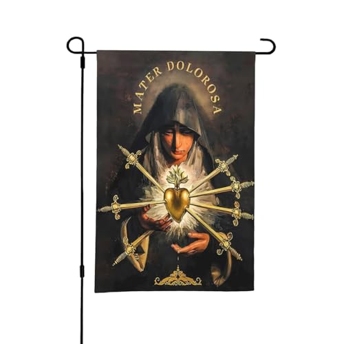 Our Lady Of Sorrows Poster, doppelseitige Gartenflagge, 12 x 18 Zoll, Hof-Außendekoration von KWQDOZF