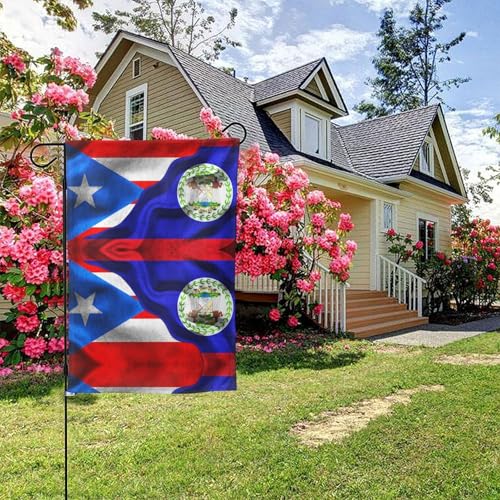 Porto Rico Flagge Belizean Flagge Doppelseitige 28x40 Zoll Hof Outdoor Dekoration von KWQDOZF