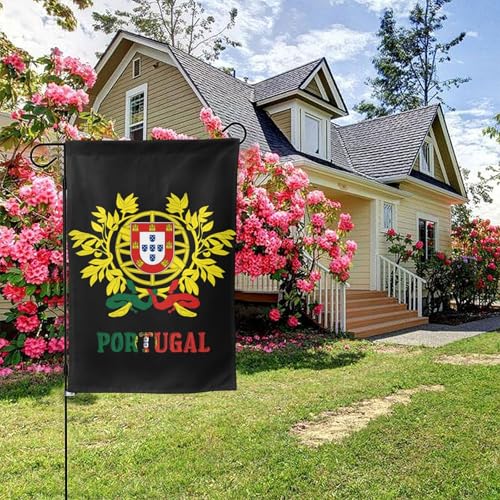 Portugal Emblem doppelseitige Gartenflagge, 28 x 40 Zoll Hof Außendekoration Portugal Emblem doppelseitige Gartenflagge, 28 x 40 Zoll Hof Außendekoration von KWQDOZF