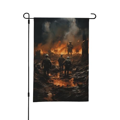 Poster zum Ersten Weltkrieg, Stil C, doppelseitige Gartenflagge, 30,5 x 45,7 cm, Dekoration für den Hof und den Außenbereich von KWQDOZF