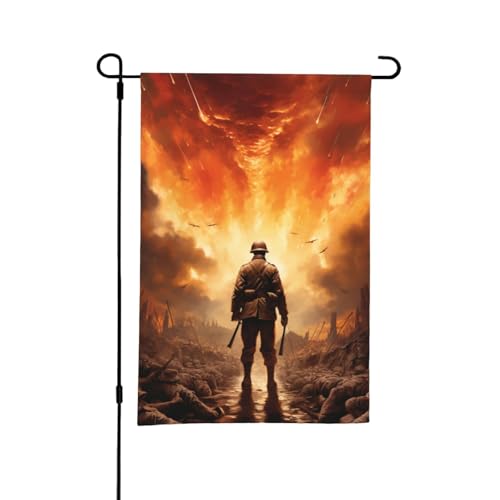 Poster zum Ersten Weltkrieg, doppelseitige Gartenflagge, 30,5 x 45,7 cm, Dekoration für den Hof und den Außenbereich von KWQDOZF