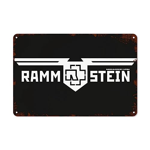 Ram-m-stein Metall-Blechschild Vintage-Barschilder Wandtafeln Garage Outdoor Poster Dekor Pub Blechschilder Kunstdekorationen Zimmer Männerhöhle 12x16 Inch von KWQDOZF