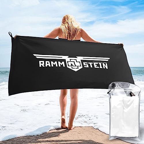 Ram-m-stein Schnelltrocknendes Handtuch Camping-Handtücher super saugfähiges Mikrofaser-Reisehandtuch weiches kompaktes Fitnessstudio-Handtuch zum Schwimmen Strand Wandern Yoga Reisen Sporthandtuch von KWQDOZF