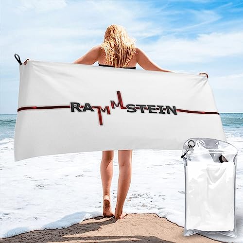 Ram-m-stein Schnelltrocknendes Handtuch Camping-Handtücher super saugfähiges Mikrofaser-Reisehandtuch weiches kompaktes Fitnessstudio-Handtuch zum Schwimmen Strand Wandern Yoga Reisen Sporthandtuch von KWQDOZF