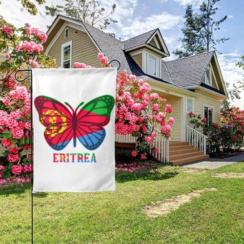 Schmetterling Eritreische Flagge Doppelseitig 28x40 Zoll Hof Außendekoration Schmetterling Eritreische Flagge Doppelseitig 28x40 Zoll Hof Außendekoration von KWQDOZF