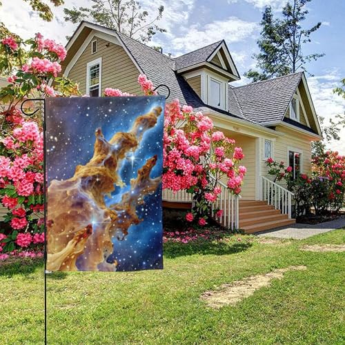 Space Interstellar Poster Style B Doppelseitige Gartenflagge, 28x40 Zoll Hof-Außendekoration von KWQDOZF