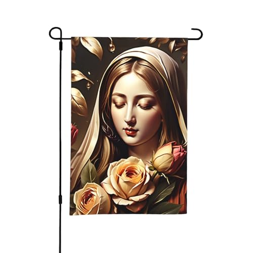 Unsere Liebe Frau vom Rosenkranz, Poster, Stil B, doppelseitige Gartenflagge, 30,5 x 45,7 cm, Hof-Außendekoration von KWQDOZF