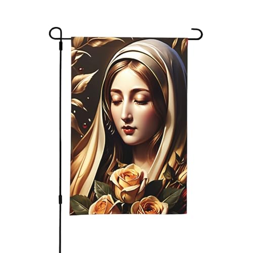 Unsere Liebe Frau vom Rosenkranz, Poster-Stil, doppelseitige Gartenflagge, 30,5 x 45,7 cm, Dekoration für den Außenbereich Unsere Liebe Frau vom Rosenkranz, Poster-Stil, doppelseitige Gartenflagge, 30,5 x 45,7 cm, Dekoration für den Außenbereich von KWQDOZF