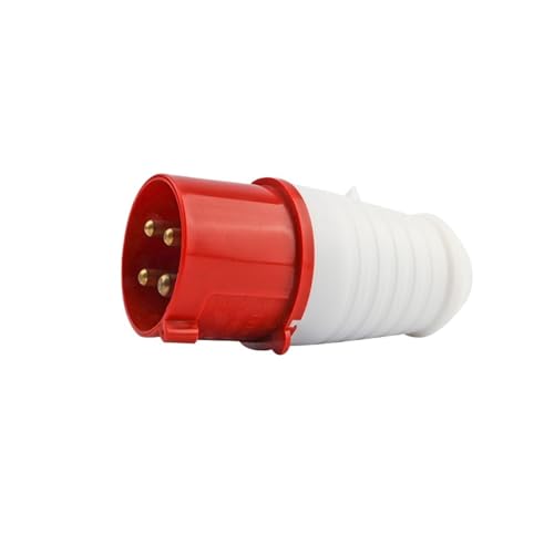 KWQNPHTRN 014 Vieradriger 16A-Stecker Industrieller Luftfahrtstecker Nicht explosionsgeschützter Steckdosenanschluss Dreiphasiger wasserdichter Baustellen-Docking(Four core 16A Plug Hollow) von KWQNPHTRN