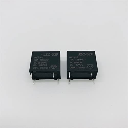 KWQNPHTRN 10 Stück Hf32f- Jzc-32f- 005012 024-hs -hs3 5a4 Pin Leistungsrelais (12 V) von KWQNPHTRN