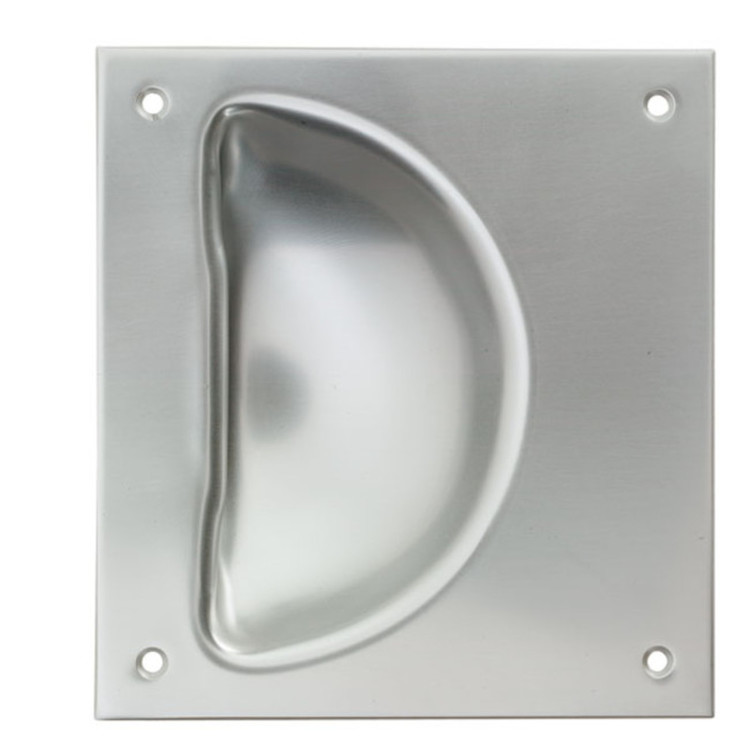 Einlaßmuschel 120x130mm Edelstahl matt gebürstet von KWS
