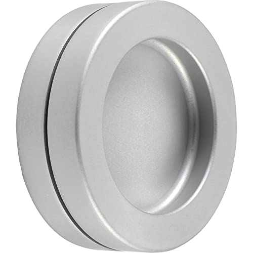 KWS Schiebetürmuschel-Paar selbstklebend, Muschelgriff ø 65mm, Aluminium silber eloxiert von KWS