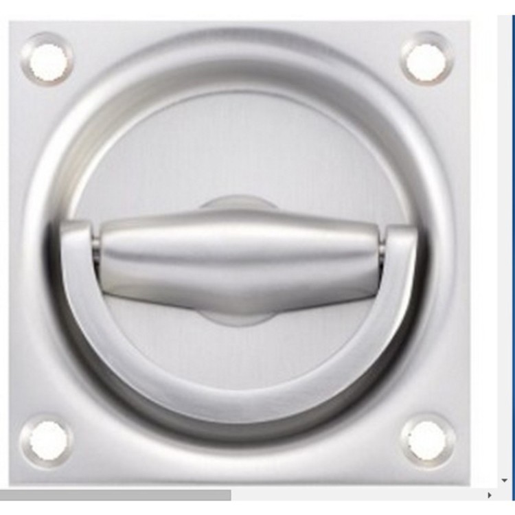 Klappringgriffmuschel 70x70mm Aluminium eloxiert von KWS