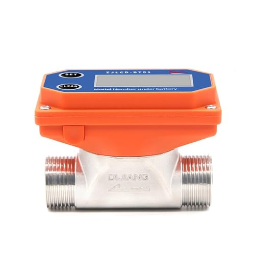 1PCS Industrielle Intelligente Digital Display Durchflussmesser Hochpräzise Abwasser Rohr Sensor Flüssigkeit Meter Edelstahl Interne Zähne(ZJSUS-BT01-DN20) von KWWEWEB