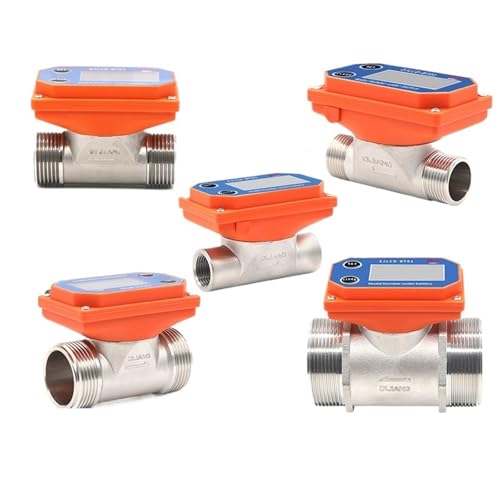1PCS Industrielle Intelligente Digital Display Durchflussmesser Hochpräzise Abwasser Rohr Sensor Flüssigkeit Meter Edelstahl Interne Zähne(ZJSUS-BT01-DN32) von KWWEWEB