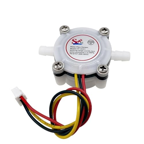 1PCS Wasserspender Kaffeemaschine Wasserreiniger Durchflusssensor Hall-Sensor Durchflussmesser 2-Punkt-Pagodenschnittstelle(S401White internal diameter:2mm) von KWWEWEB