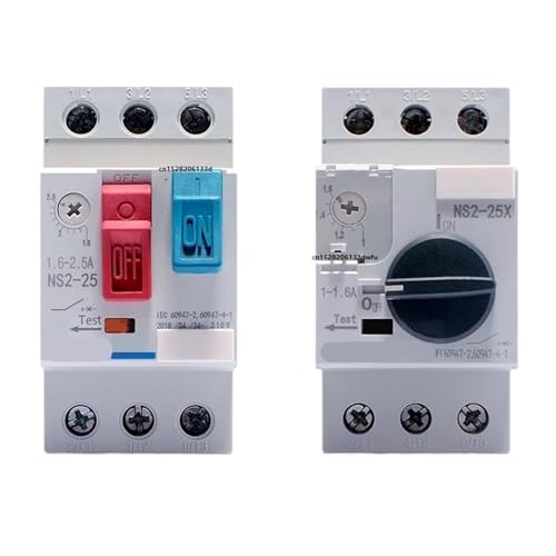 AC Motor Starter NS2-25 NS2-25X AE11 AU11 220V-390V Schutz Thermoschalter Allgemeine Motorschutzvorrichtung Knopfknopf(NS2-25-AE11,20-25A) von KWWEWEB