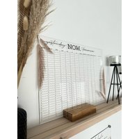 Acrylglas Jahresplaner Abwischbar | A3 Wiederverwendbar Familienplaner Notizen Terminkalender Wandkalender Kalender von KWunderwerke