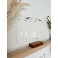 Acrylglas Monatsplaner A3 | Monatskalender Familienplaner To Do Terminkalender Wandkalender Abwischbar Kalender von KWunderwerke