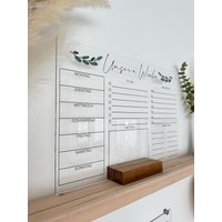 Acrylglas Monatsplaner A3 | Monatskalender Familienplaner To Do Terminkalender Wandkalender Abwischbar Kalender von KWunderwerke