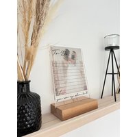 Acrylglas Todo Liste Abwischbar | Notizblock Wiederverwendbar Planer Aufgabenliste Personalisierte von KWunderwerke