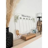 Acrylglas Wochenplan Kinder Abwischbar | Tagesplaner Kind Wiederverwendbar 7 Tage Planer Routineplaner Montessori von KWunderwerke
