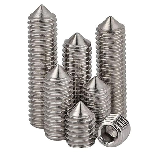KX-ENERGIE 100 Stück Madenschrauben Gewindestifte mit Kegelspitze, Cup Point Sechskantschraubensatz Gemischt M2.5 * 5 Metrischer Sechskantkopf 304 Edelstahl Schraubensatz für Türgriffe, Wasserhähne KX-ENERGIE 100 Stück Madenschrauben Gewindestifte mit Kegelspitze, Cup Point Sechskantschraubensatz Gemischt M2.5 * 5 Metrischer Sechskantkopf 304 Edelstahl Schraubensatz für Türgriffe, Wasserhähne von KX-ENERGIE
