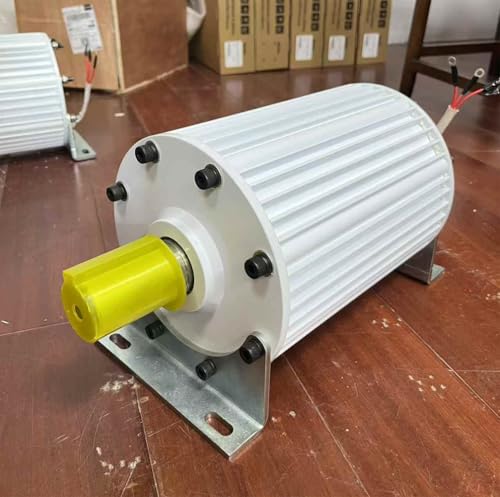 KX-ENERGIE 5000W Gearless Permanentmagnet Generator 300r/m 380v 3 Phasen Wechselstrom Synchrongenerator Dynamo Elektromotor mit Basis,Generator für Windturbine Stromerzeugung von KX-ENERGIE