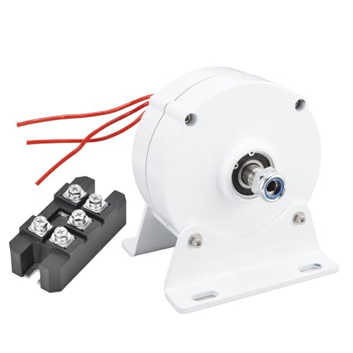 KX-ENERGIE 600W Permanentmagnet Generator 12V,24V,48V 750r/m 3 Phasen Getriebelos Wechselstrom Synchrongenerator Seltenerd-NdFeB Elektromotor Windräder Generator,mit Gleichrichter und Sockel von KX-ENERGIE