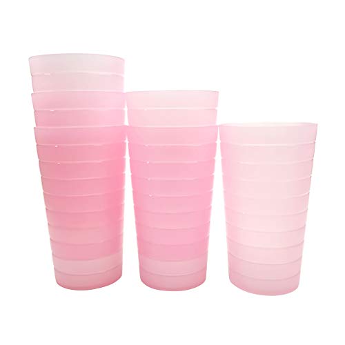 KX-WARE Mixed Drinkware Kunststoff-Becher/Trinkgläser/Partybecher/Eisteegläser, 625 ml, Rosa, unzerbrechlich, spülmaschinenfest, BPA-frei von KX-WARE