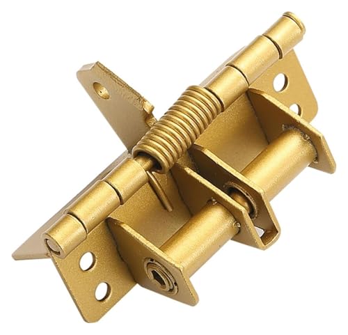 90-Grad-Positionierung Selbstausrichtendes Federsc Automatisches selbstschließendes Türfederscharnier, 4 Zoll, mehrfarbig(Gold) von KXAOXGRC