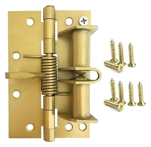90-Grad-Positionierung Selbstausrichtendes Federsc Federselbstausrichtendes automatisches Schließscharnier 4 Zoll Mehrfarbig(Gold) von KXAOXGRC