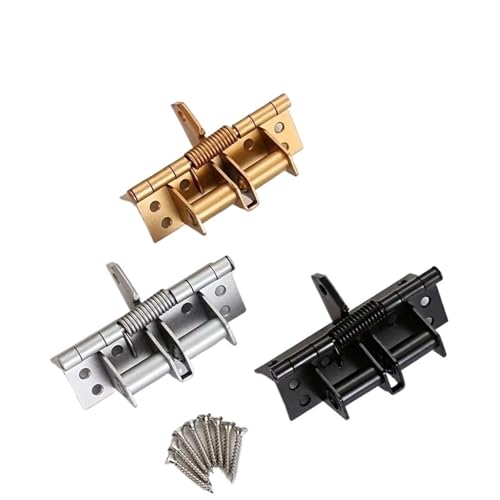 90-Grad-Positionierung Selbstausrichtendes Federsc Gefederte selbstschließende Türscharniere mit 90-Grad-Positionierung, mehrfarbig(Brass) von KXAOXGRC