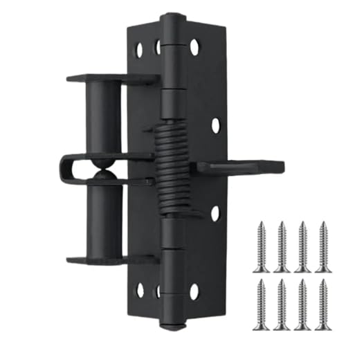 90-Grad-Positionierung Selbstausrichtendes Federsc Selbstschließende Türscharniere aus Edelstahl, 4 Zoll, mehrfarbig(Black) von KXAOXGRC