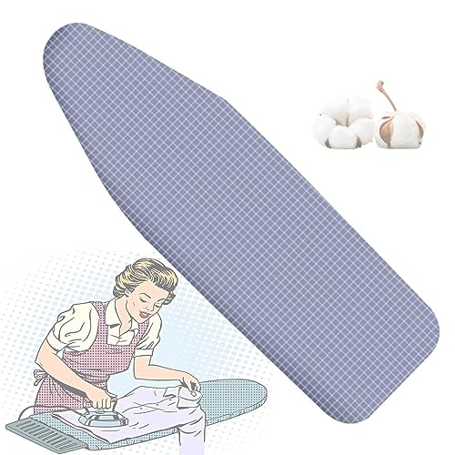 Bügelbrettbezug, Bügelbrettbezug Baumwolle Mehrere Größen Mehrfarbig(Blue Grid,Id 60Mm*30Mm*1M) von KXAOXGRC