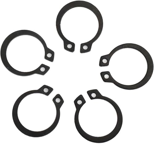 C-Clips-Sicherungsringe, Externe C-Typ-Schnapp- und Sicherungsringe, 5er-Pack, schwarzer 65Mn-Legierungsstahl, 125–145 mm(125mm) von KXAOXGRC
