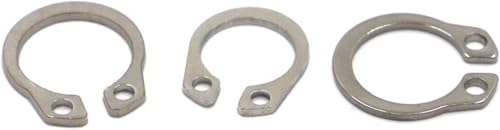 C-Clips-Sicherungsringe, Externe Sicherungsringe Typ C for Wellen M3 bis M50, mehrere Größen, Edelstahl 304, 65mn Manganstahl(304 Stainless Steel,M20 10pcs) von KXAOXGRC