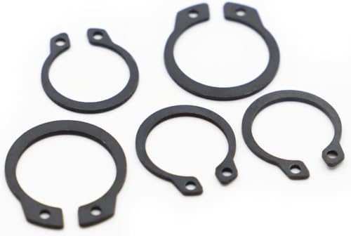 C-Clips-Sicherungsringe, Sicherungsringe for externe Sicherungsringe Typ C for Wellen aus Kohlenstoffstahl, 365 Stück, M6 bis M50(M32 10pcs) von KXAOXGRC