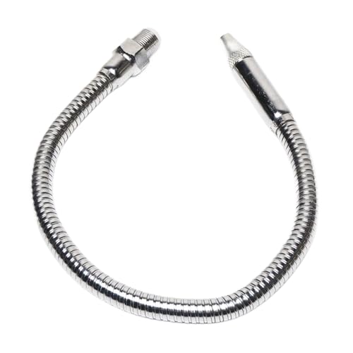 Flexibles Wasser-Öl-Kühlungsrohr aus Metall, Flexibler Kühlmittelschlauch aus Metall for Wasser und Öl mit Rundkopfdüse, einstellbarem Schalter(1/4-EXTERNAL THREAD 400mm) von KXAOXGRC