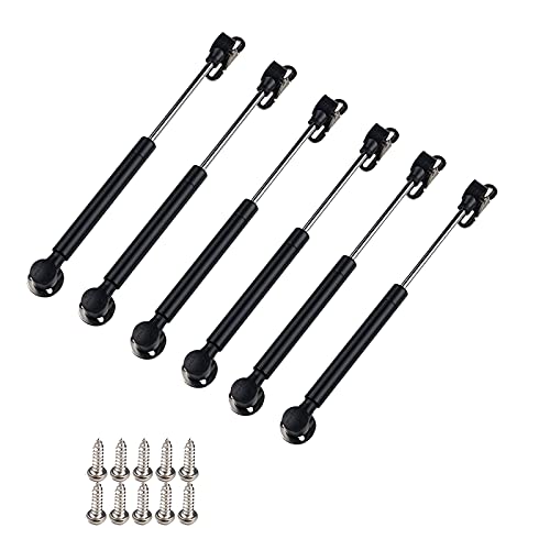 Gasdruckfeder, 100N 22,5lb Gasdruckfedern 268mm 10,5in Schwarz 2er-Pack for Schränke Schuhschränke Flip Up(100n-6pcs) von KXAOXGRC