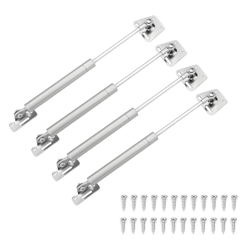 Gasdruckfeder, Packung mit 4 10 Zoll Gasdruckfedern Gasfedern Hebeunterstützung for Schrank Spielzeugkiste Schließfach(Rubber Core,100N) von KXAOXGRC
