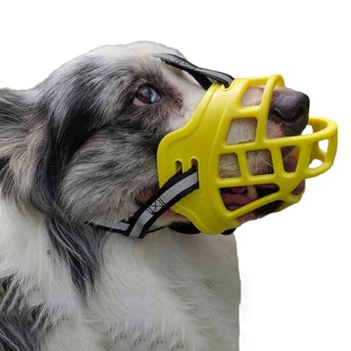 Hundekorb Maulkorb, Maulkorb for Hunde, Mehrfarbig, mehrere Größen(Yellow,L) von KXAOXGRC