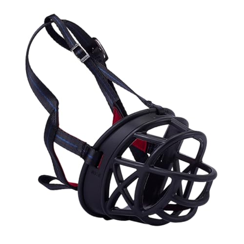 Hundekorb Maulkorb, Maulkorb for Hunde mit Kopfriemenschnalle Schwarz Größe 1-6(3#) von KXAOXGRC