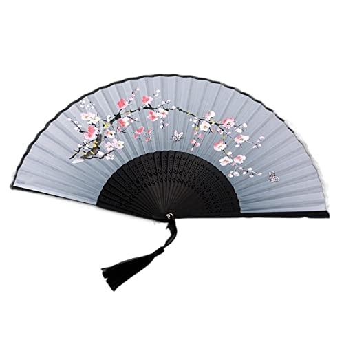 KXAOXGRC Faltbarer chinesischer Fächer, 2er-Pack faltbare Handfächer aus Seide, mehrfarbig, 21,1 x 38,1 cm(12) von KXAOXGRC